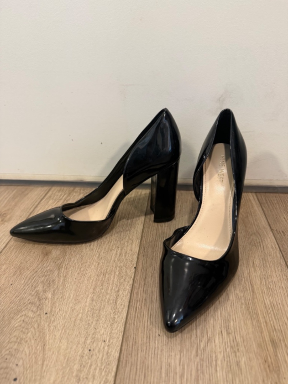 Nine West | Black Patent Leather Block Heel | Size 8.5